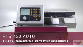 Pharma Test PTB 420 Auto Tablet Testing Instrument with Integrated Balance and Feeder