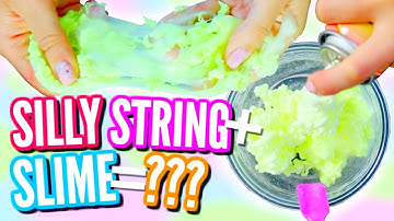 MIXING SILLY STRING WITH SLIME?!! OMG!