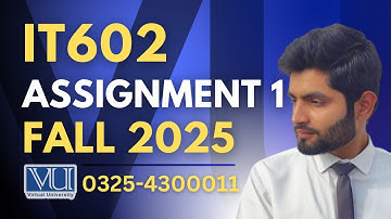 it602 assignment 1 solution 2025 | it602 assignment 1 solution fall 2025