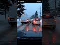 😳 Close Call on Icy Intersection!