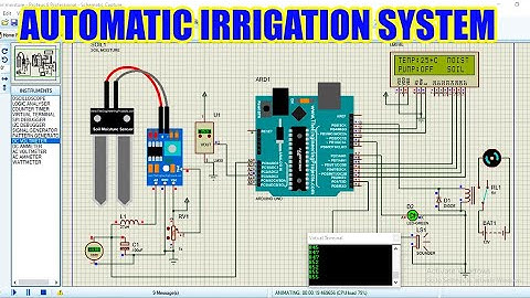 how to make automatic irrigation system in proteus professional