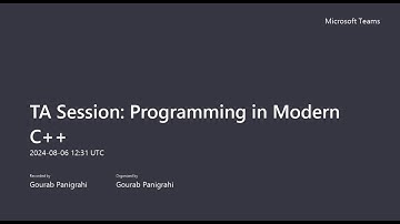 Programming in Modern C++ - Week 2 (NPTEL TA Sessions)
