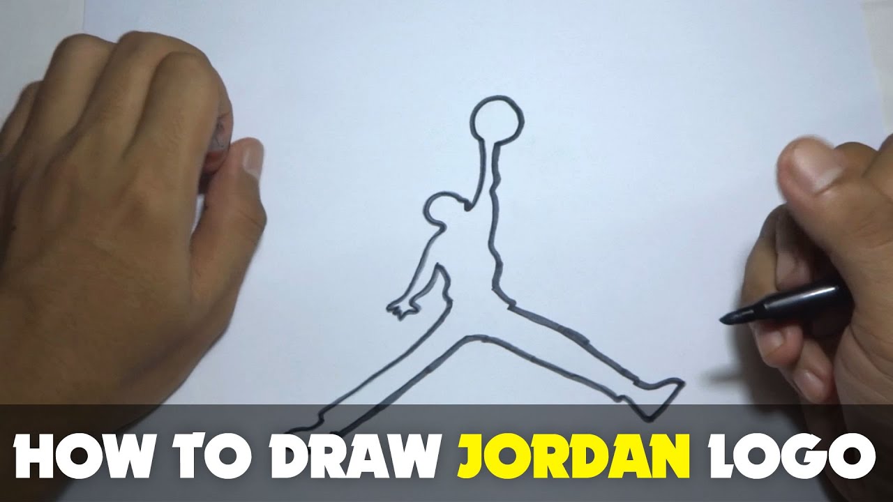 jordan logo drawing easy