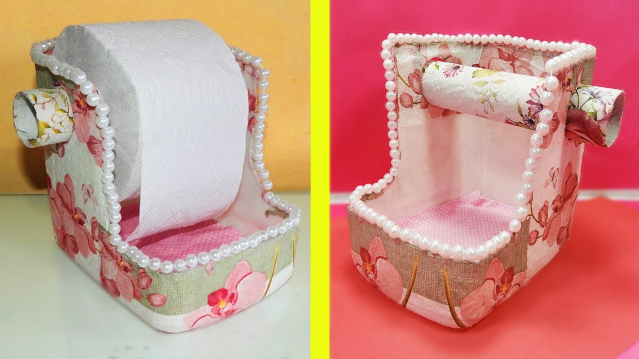 5 PORTA PAPEL HIGIENICO / DISPENSADOR DE ROLLOS DE PAPEL HIGIENICO /  MANUALIDADES CON RECICLAJE 