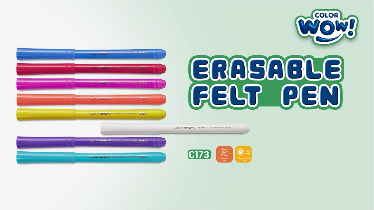 Turn “oops” into “wow” with Deli Color Wow C173 magical erasable watercolor pens！