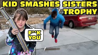 Kid Temper Tantrum Smashes Sisters Dance Trophy Mrbeast Wasnt Here 