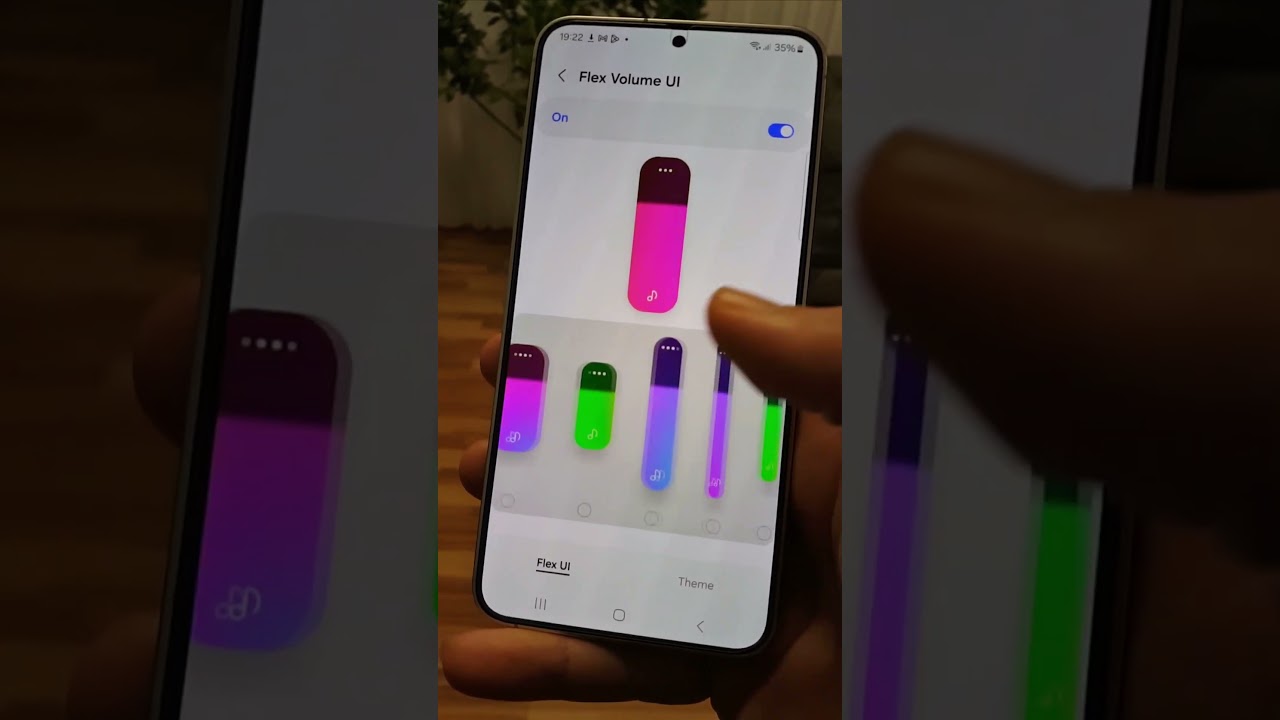 Samsung change volume panel color 