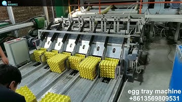 (3) 6*8  automatic counter stacking machine test running for egg tray machine use