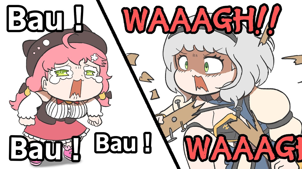 【Hololive】Miko and Noel Barking Like Dogs【Miko/Noel/Clip/Ebihurai/Comic】