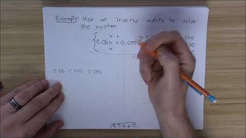 SWAU Math 110 - 8.3.4 Systems of Linear Equations Revisited