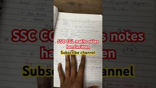 SSC CGL maths handwritten notes 💥✅✅ #ssccgl #cgl2025