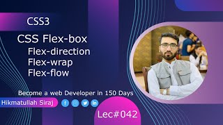 🔴 CSS 3 Tutorial 2024 in Pashto || Flex-direction, flex-wrap and flex-flow Lec 42