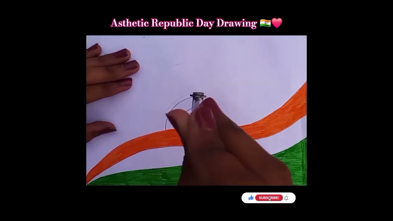 Aesthetic Republic Day Drawing 🇮🇳❤️ 