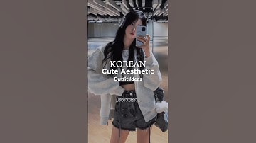 Korean Cute Aesthetic Outfit Ideas 💗 | #shorts #aesthetic #outfit #korea #koreanoutfitideas #fyp
