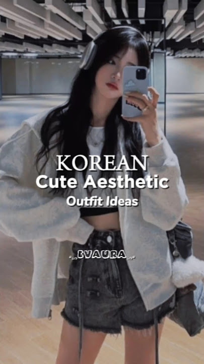 Korean Cute Aesthetic Outfit Ideas 💗 | #shorts #aesthetic #outfit #korea #koreanoutfitideas #fyp