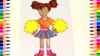 Coloring Cheerleader|Cheerleader Coloring Pages For Kids - Cheerleader Coloring Pages| kids learning