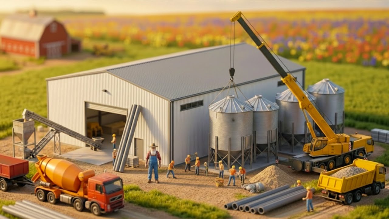Rebuilding a Farm Factory from Fire to Full Operation🏗️ Miniature Construction ASMR