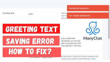 MANYCHAT l Greeting Text Saving Error l Tagalog 2020