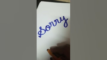 #how to write #sorry in #cursive form#shorts @handwriting
