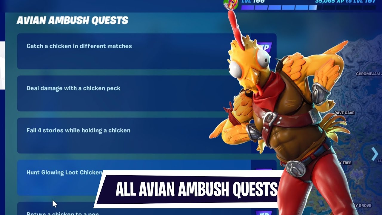 Fortnite All Avian Ambush Quests Challenges   Complete All Avian Ambush Quests in Fortnite Season 4