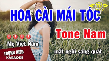 Karaoke Hoa Cài Mái Tóc Tone Nam Nhạc Sống | Trọng Hiếu