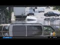 Heavy Downpours Leave Cars Underwater On Flooded Newark Streets