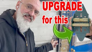 Garage door up grade!   New Green Hinges seal the door. 