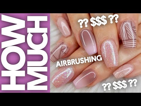 Full Nails Art Using AIRBRUSH ONLY! Tropical Vibes Nail Design 