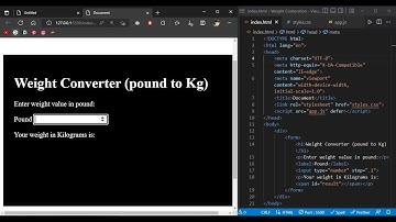 Weight converter (pound to KG) | | JavaScript project 17  #javascript #html #css