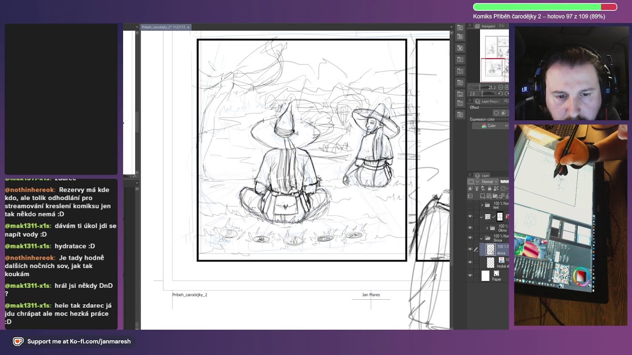 Kreslení komiksů ze světa čarodějky
