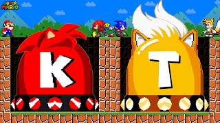 Can Team Mario Collect Ultimate KNUCKLES - TAILS Switch in New Super Mario Bros.Wii???