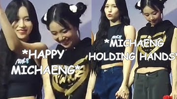 Michaeng moments *Mina hold Chaeyoung’s hand tightly*