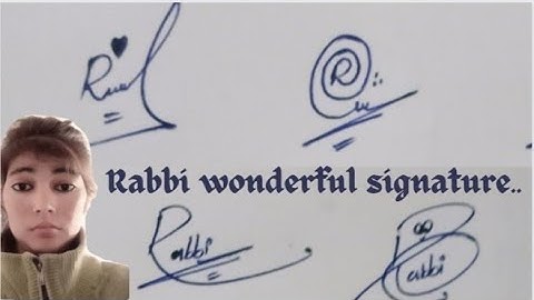 Rabbi wonderful signature tips#name signature with arooj
