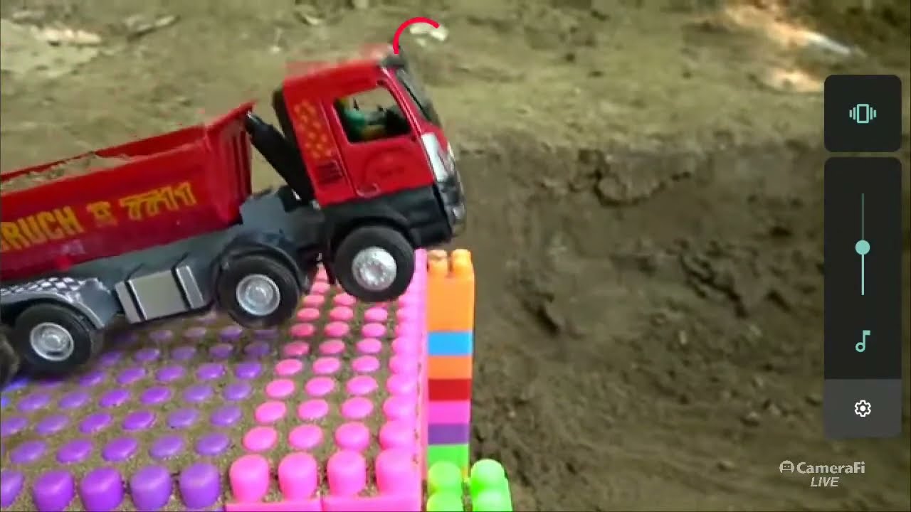 Build Bridge Blocks Toys Construction, Excavator, Tractor, Dump Truck, Backhoe! BIBO TOYS