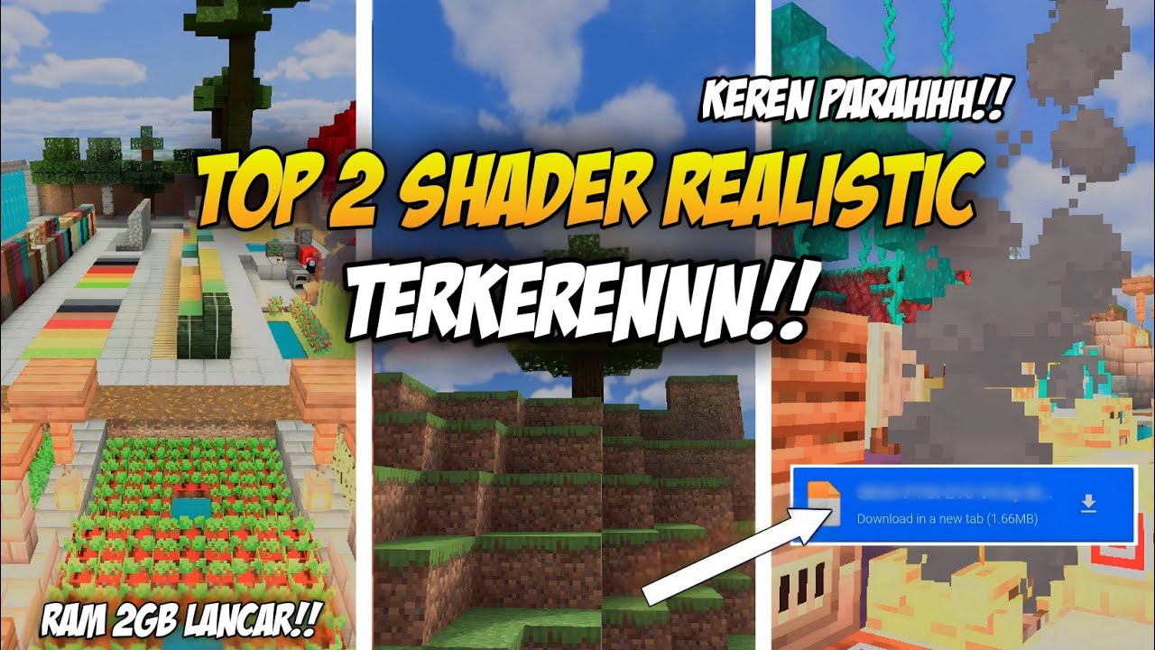 Non Rendern Minecraft Blocks Kerennn😱!!! Inidia 2 Shaders Mcpe 1.19/1.18 Realistic Terbaik - Shaders ...