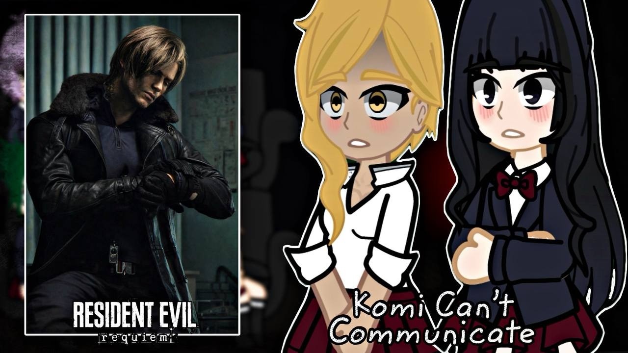 Komi Can't Communicate React to Tadano as Leon Kennedy | Resident Evil Requiem | Gacha React |