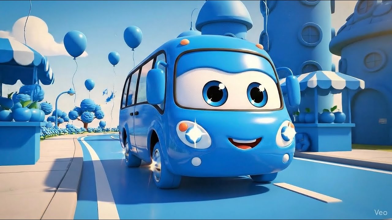 “Bus On The Wheels – Colorful Bus Songs for Kids | Red, Yellow, Blue, Green & More |Play & Giggles |