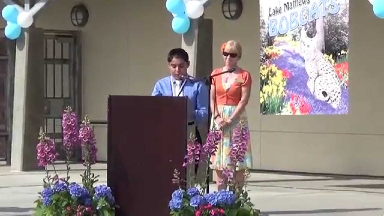 Lake Mathews 6th Grade Promotion Speech YouTube