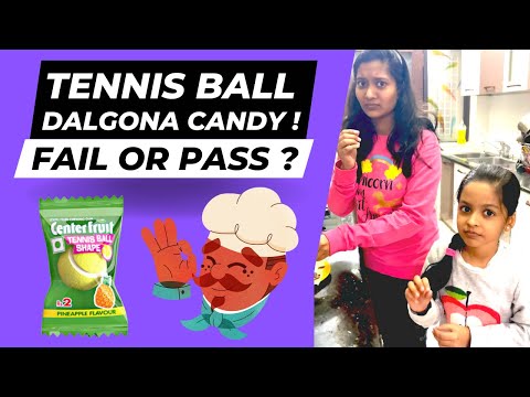Tennis Ball Dalgona Candy! Fail or Pass?😳 | Cute Jinni #jinni #cutejinni #cutesisters