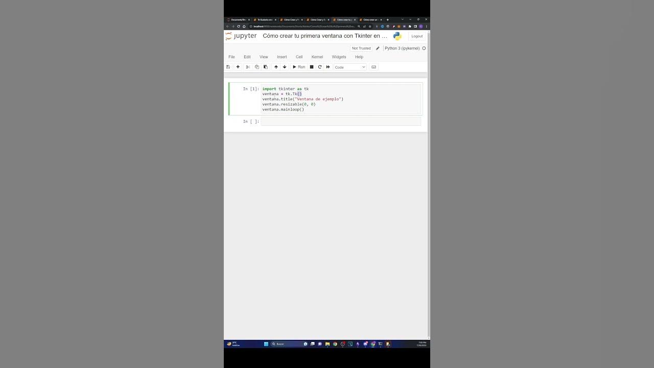 ¿Cómo crear tu primera ventana con Tkinter en Python que no se pueda ...