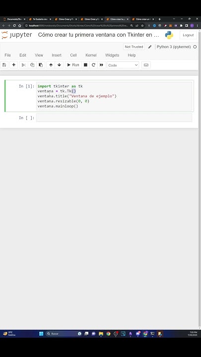 ¿Cómo crear tu primera ventana con Tkinter en Python que no se pueda ...