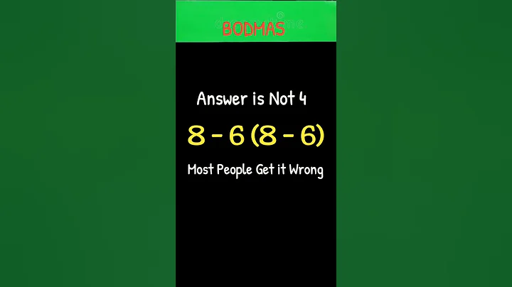 Most People Get This Math Problem Wrong | 8-6(8-6) ‼️ #maths #mathstricks #trending #shorts