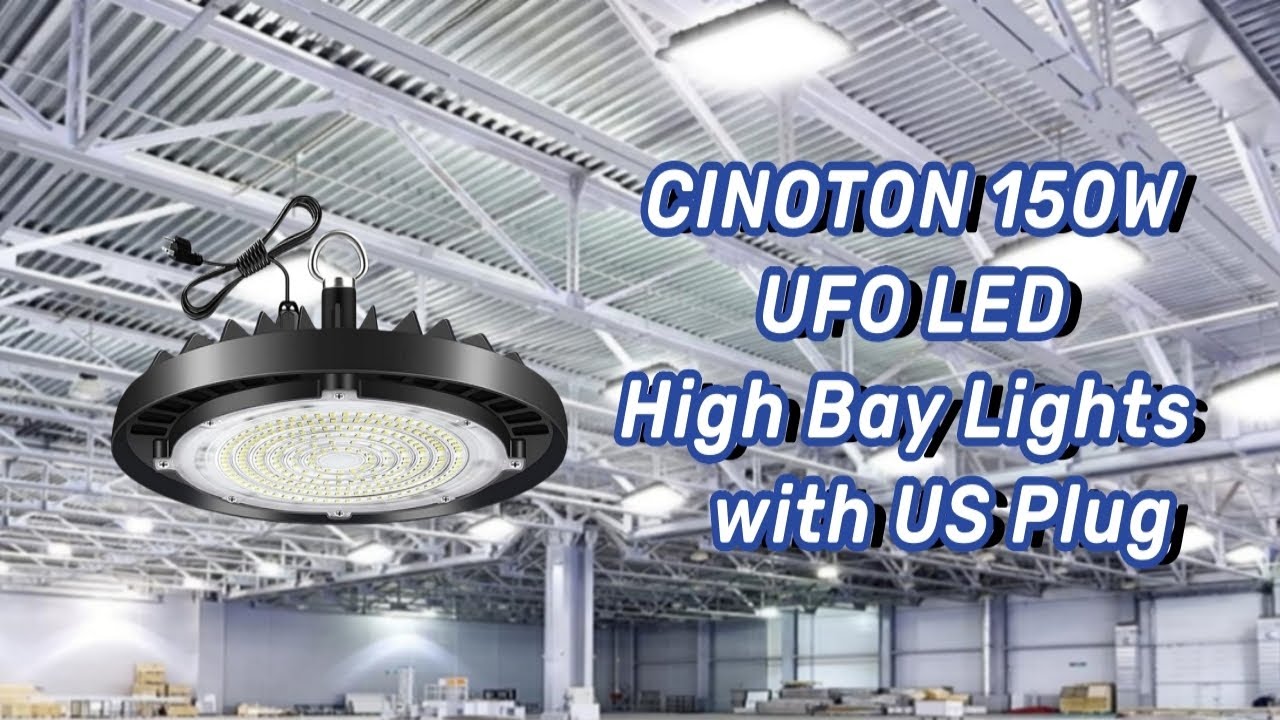 Install CINOTON 150W High Bay LED Shop Light With Brillant Illumination