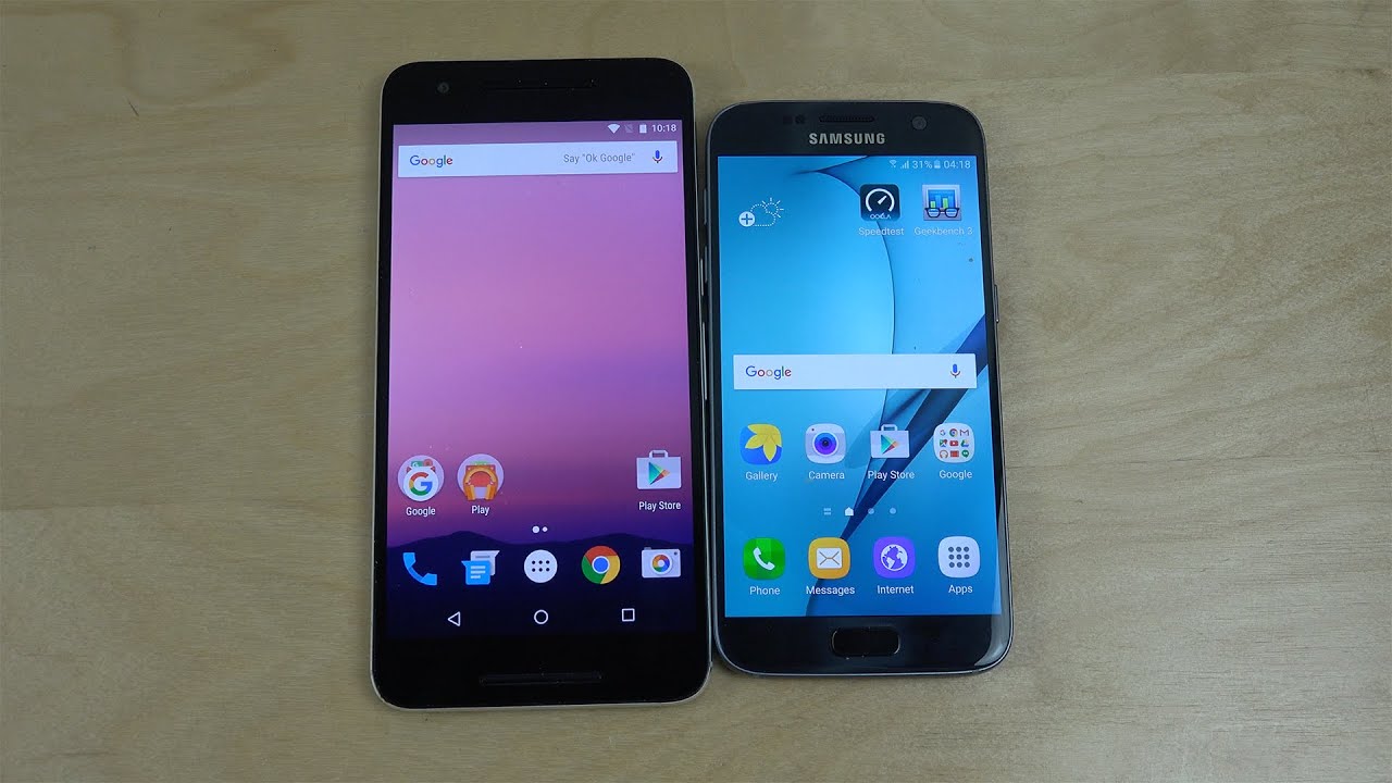 Nexus 6P Android N Developer Preview vs. Samsung Galaxy S7 - Speed Test!