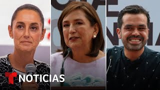 Sheinbaum, Gálvez y Álvarez Máynez en el segundo debate presidencial | Noticias Telemundo