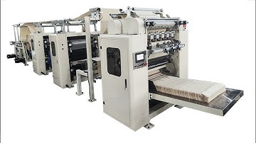 Semi automatic V fold hand towel paper glue lamination machine production line in Saudi Africa