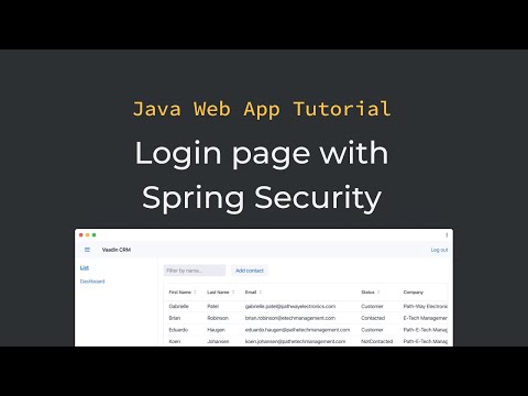 Java tutorial: Adding a login page with Spring Security (part 12)