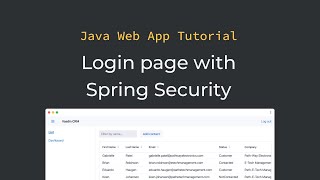 Java tutorial: Adding a login page with Spring Security (part 12)