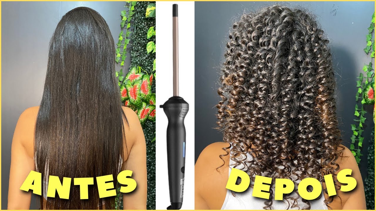 COMO CACHEAR CABELO LISO NATURAL - OS CACHOS SEGURARAM? (Babyliss Vertix  10mm), image size:1280x720