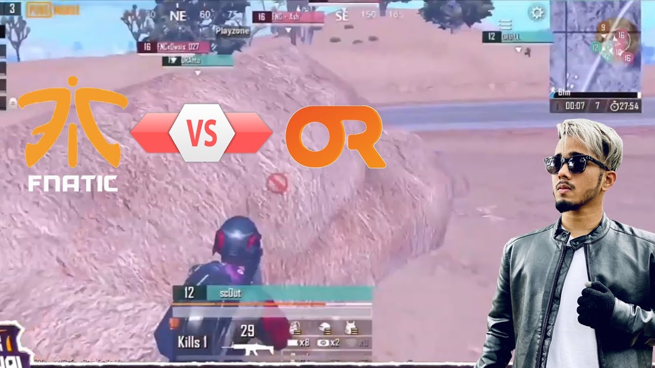 Scout Playing With OR - Fnatic Vs OR Last Circle Fight - Scout new Lineup | PUBG MOBILE